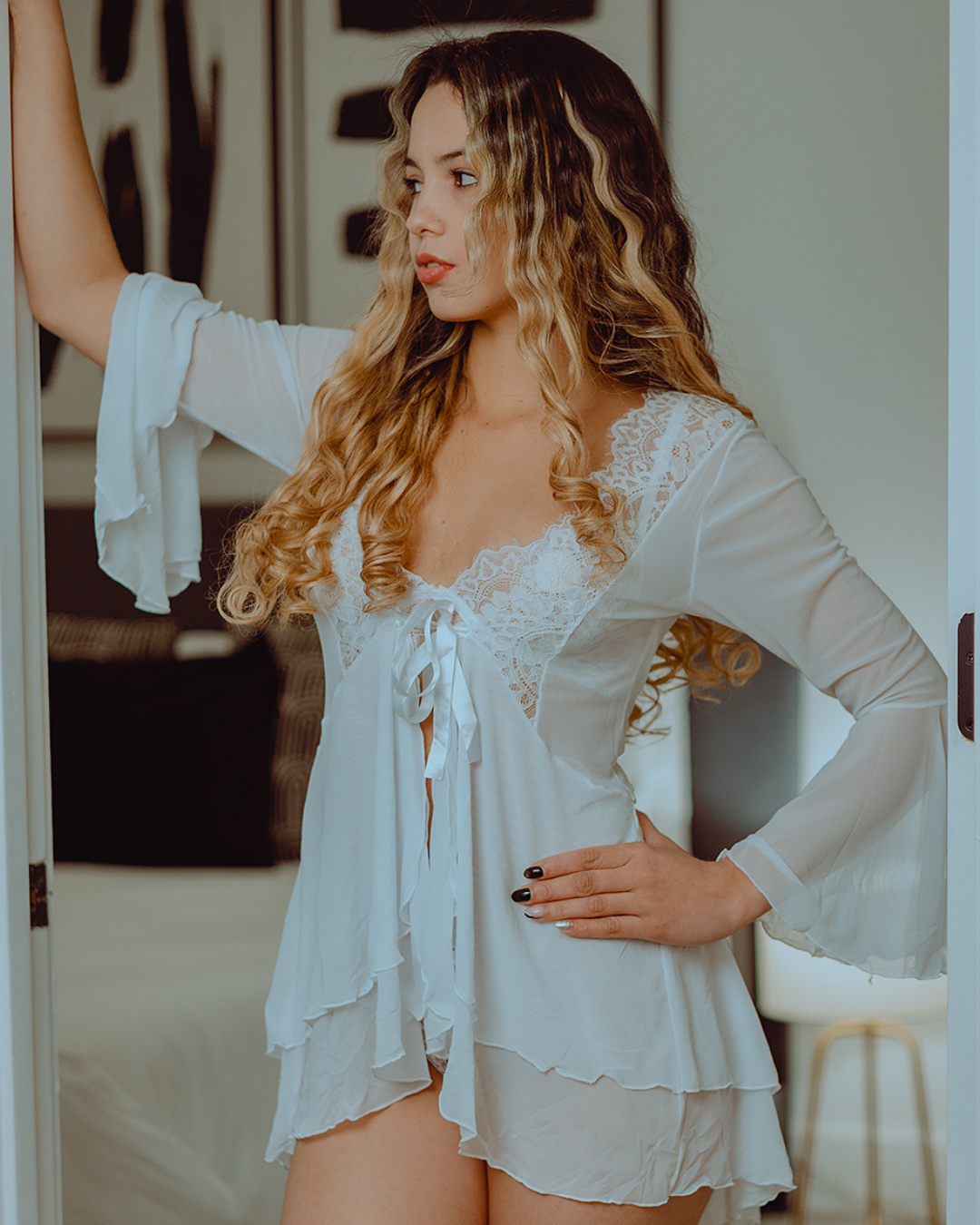 Chloe Sheer Tulle Robe